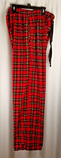 Men's Loungewear Red Plaid Fleece Like Sleepwear Drawstring Size 2XL