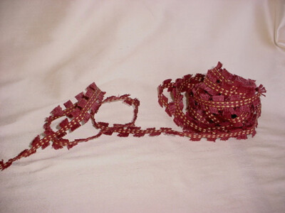 2-5/8Y Brunschwig et Fils BR-39084 Heartland Garnet Linen Tufted Gimp Trim