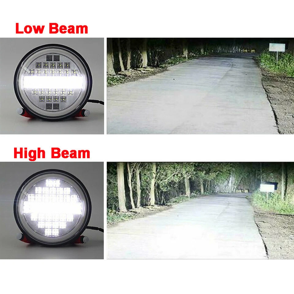 2X 7" inch LED Headlight Hi-Lo Beam DRL For Mazda Miata Ford F-100 F-250 Pikcup - Image 4 of 4