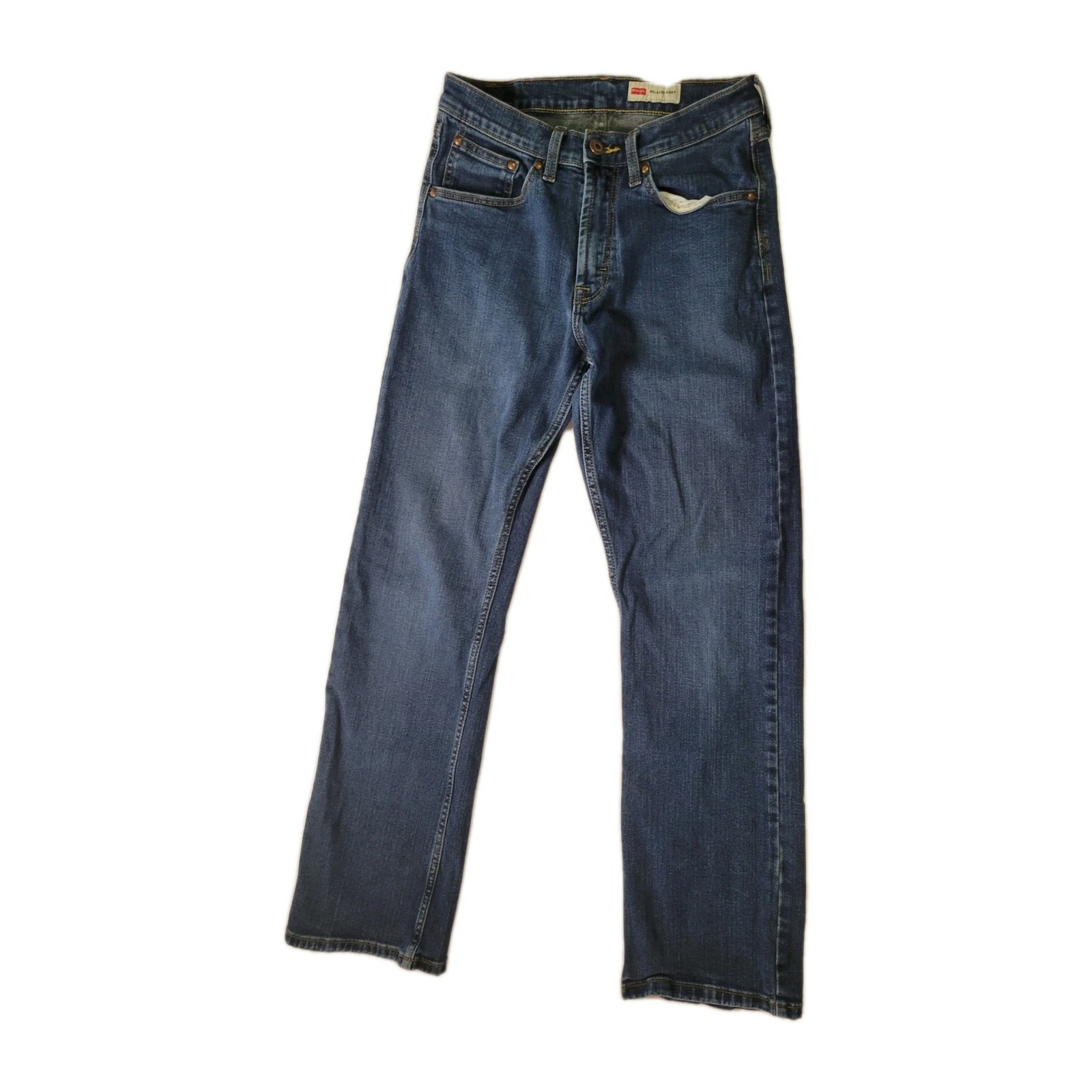 Wrangler Mens Relaxed Bootcut Dark Wash Denim Jeans