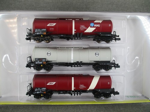 Minitrix Spur N 15291 Güterwagen-Set 3-teilig Knickkesselwagen Eva u.a. in OVP | Condition: Gebraucht