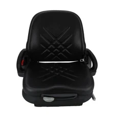 Seat Assembly - Mechanical Suspension Low Profile Black Vinyl