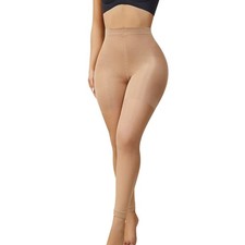   Women's Sheer Footless Tights 20D Control Top Stretch Pantyhose Run Resistant