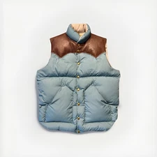 Men’s Size 42 - Rocky Mountain Featherbed Down Vest Blue 50th Anniversary
