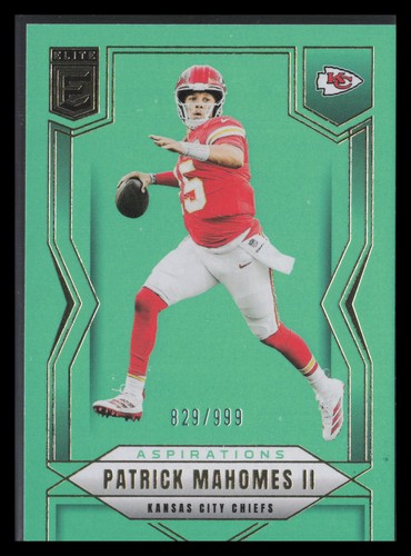 2025 Donruss Elite Aspirations Lime Green /999 #55 Patrick Mahomes Chiefs