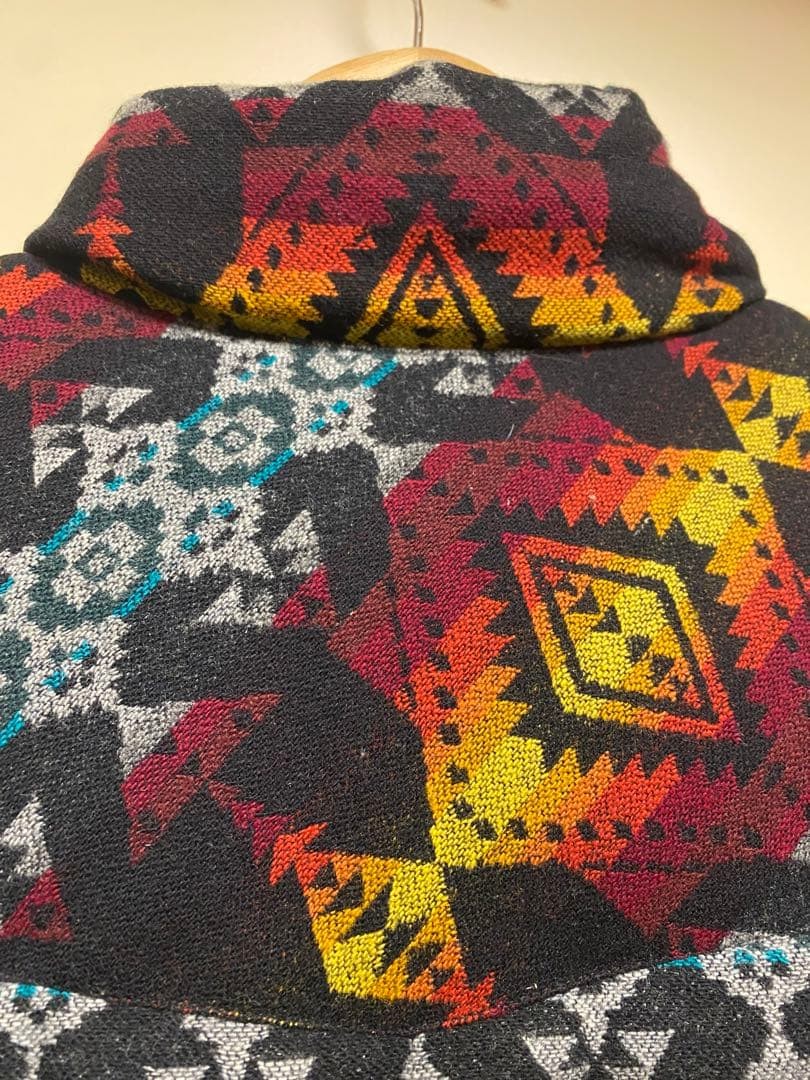 Pendleton Geometric Pattern Down Vest Stand Colla… - image 5