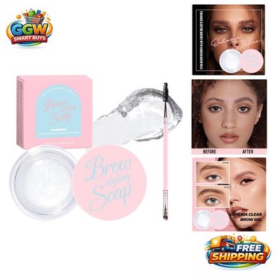 Long Lasting Waterproof Eyebrow Gel with Dual Head Brush for Perfect Definition
