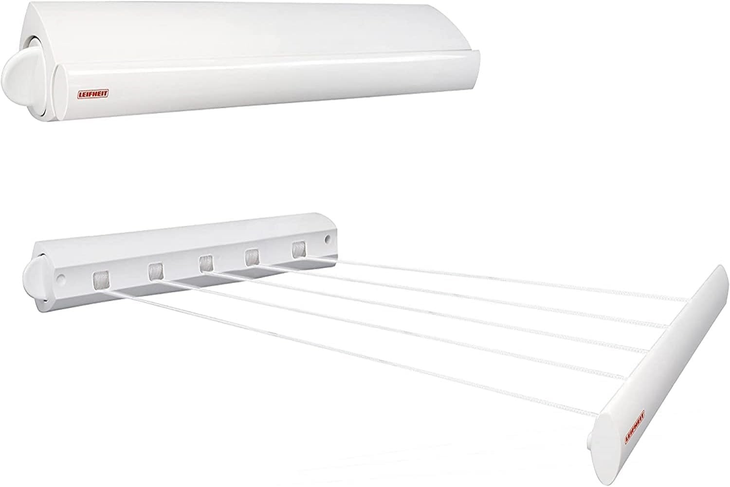 Leifheit Plastica Rollfix Stendibiancheria Estensibile, Stendibiancheria da Pare