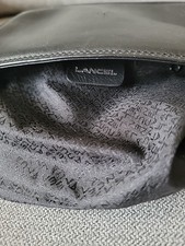 Lancel Paris 10" Black Leather Shoulder Crossbody Handbag Purse Luxury Designer 6