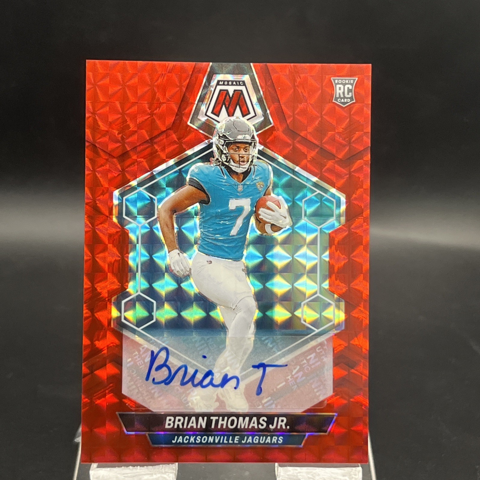 2024 Mosaic- Brian Thomas Jr. #323 Rookie Auto RC Red Mosaic Prizm /199 🔥🔥