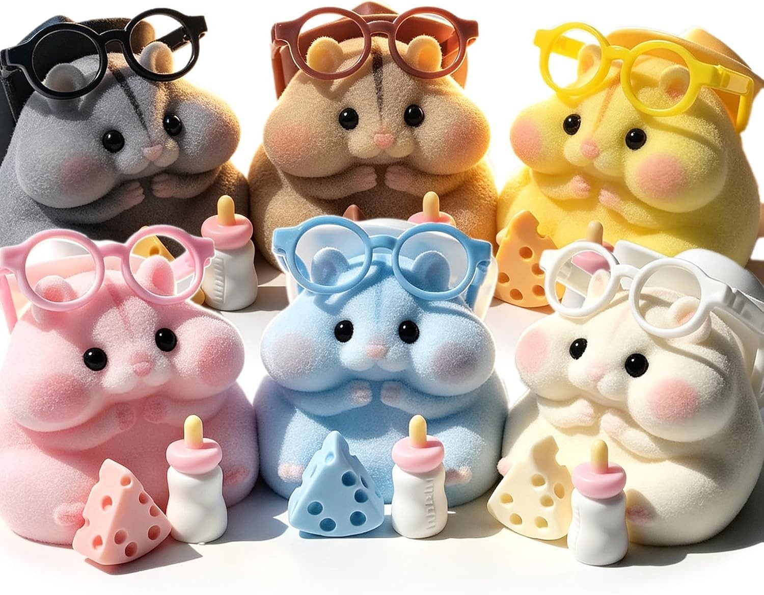 Handmade Taba Squishy Hamster Toy 6 Pack