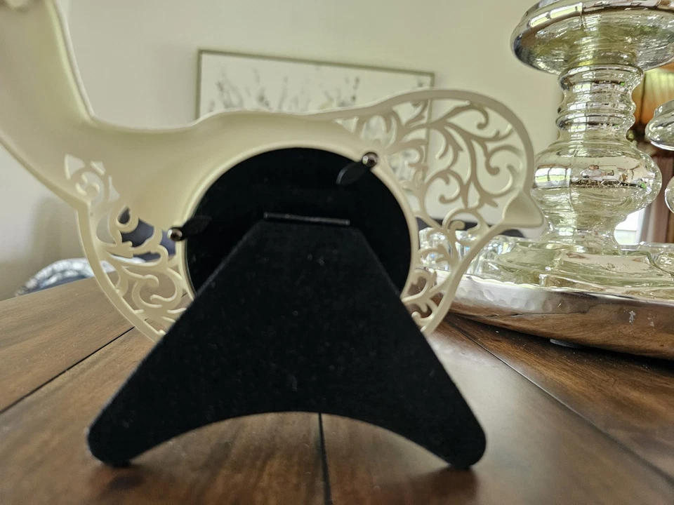 Pier 1 Imports Decor Bird Picture Frame In Cream Color And Wht Pearl Accents. - Image 3 of 4