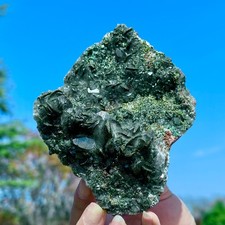 452G Natural Colorful Pyrite Symbiosis Petal Calcite Crystal Raw Specimen