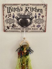 Spirit Doll  Kitchen  Witch sign Witch Bells 