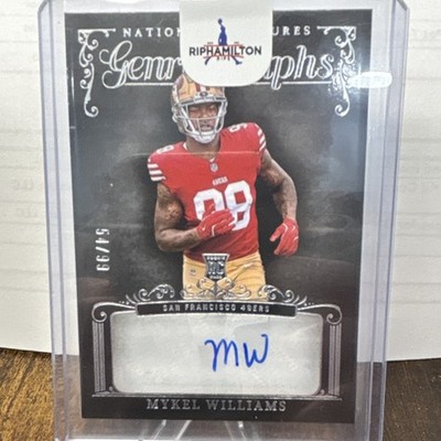 Mykel Williams 2025 Panini Nat'l Treasures Auto Rookie 49ers /99 Genre Graphs