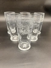 Set Of 6 Carling Extra Cold Embossed Half Pint Pub Glasses Crown Mark