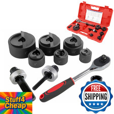 iGeelee Ratchet Knockout Hole Punch Driver Kit 1/2"-2" SLUG-Buster Electrician