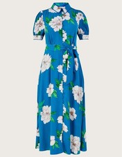 Monsoon New tags size 22 blue white floral Milana dress wedding occasion