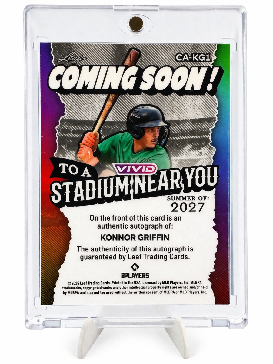 ? 1/1 Konnor Griffin Auto 2025 Leaf Vivid “Coming Soon” Prismatic 