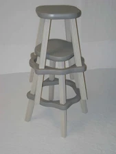 Leisure Accents Barstools (Warm Grey/Deep Grey) - 2 Pack