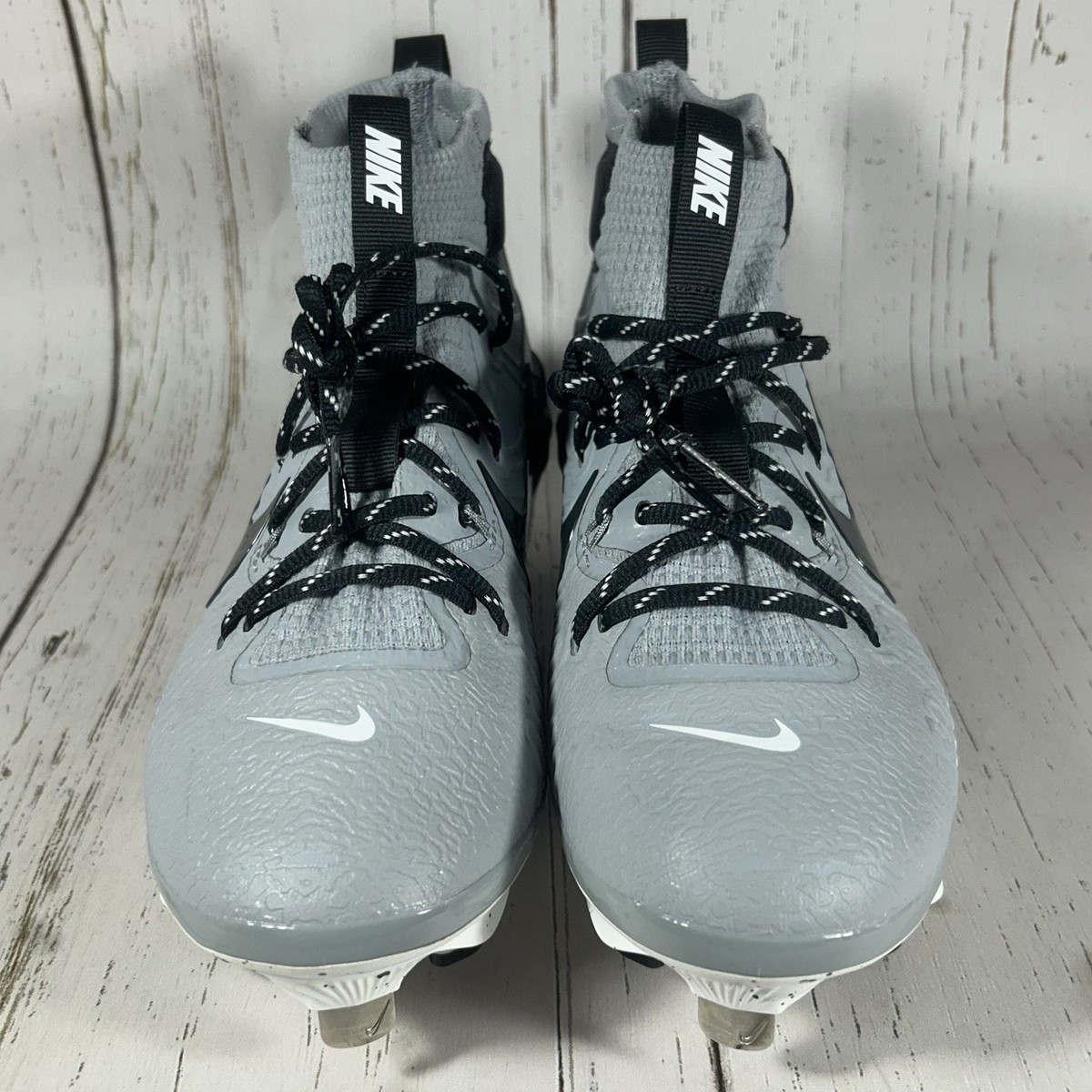 Nike Alpha Huarache NXT Metal Baseball Cleats Wolf Grey Size 7