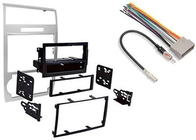 Double Din In Dash Kit Fit 05-07 Dodge Magnum Silver harness Package