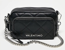 Mario Valentino Ocarina Mini Quilted Camera Crossbody Bag Black Brand New