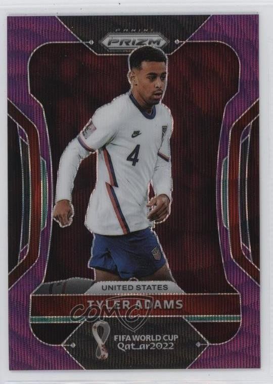 2022 Panini Prizm World Cup Qatar Purple Wave Prizm 91/99 Tyler Adams #208 07xx