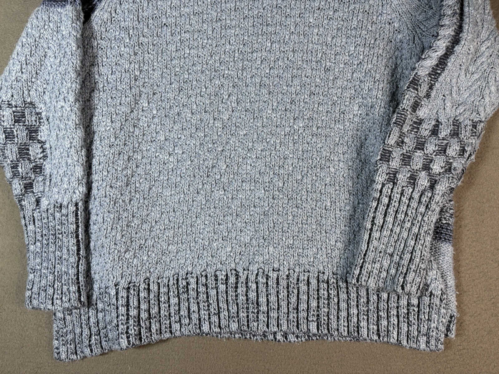 Chaps Cable Knit Patchwork Fisherman Sweater Wome… - image 10