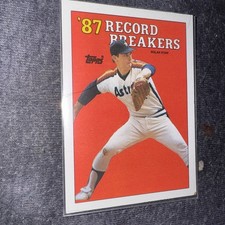 Nolan Ryan 1988 Topps #6 Record Breakers Ink Error