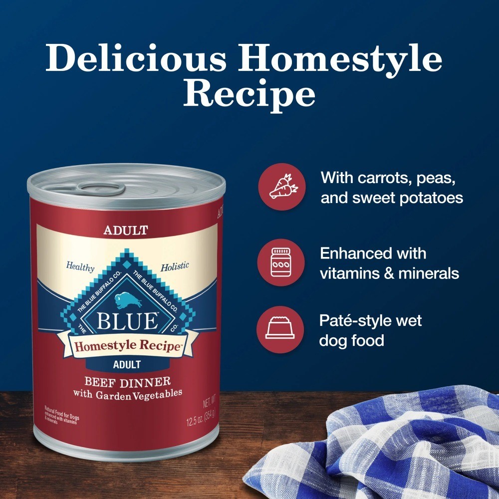 (6 pack) Homestyle Recipe Adult Wet Dog Food, Beef Dinner, 12.5-oz. Can