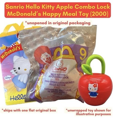 2000 McDonald's Happy Meal Sanrio Hello Kitty Apple Combo Lock Toy