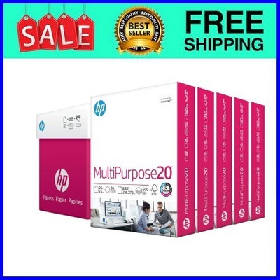 HP Multipurpose20 Printer Paper 8.5x11 20 lb 96 Bright 5 Reams