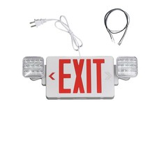 TANLUX Red Exit Sign with 1 Pack, White With Emergency Lights