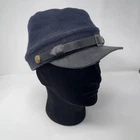Civil War Kepi Hat 5th Engineers E Navy Blue Wool Reproduction Military Cap