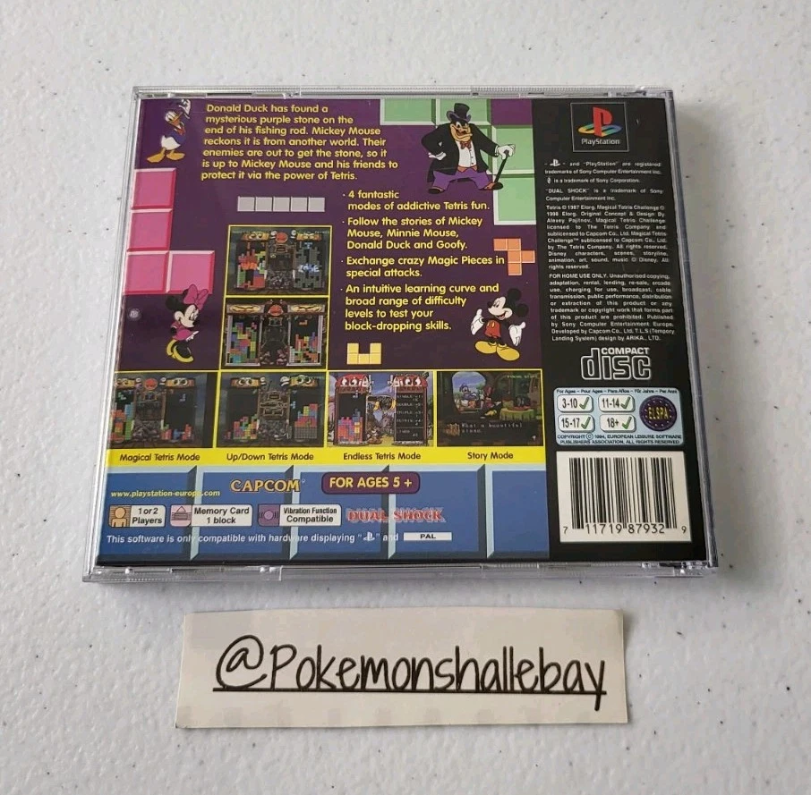 Magical Tetris Challenge - Sony Playstation 1 (PS1) Game *W/ Manual - PAL* - Image 2 of 3