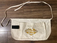 ADVERTISING NAIL APRON CANVAS CARPENTER WAIST WORK THE CONTRACTOR YARD USA MADE