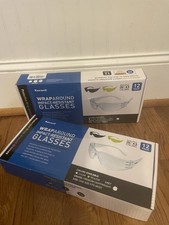 Wraparound Safety Glasses - ANSI Z87.1, Anti-Scratch, Impact-Resistant Lot of 2