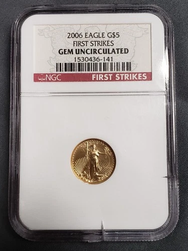 2006 Gold Eagle $5 First Strikes NGC GEM UNCIRCULATED