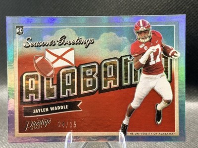 2021 Prestige Seasons Greetings Xtra Points 24/25 Jaylen Waddle RC  11 Alabama