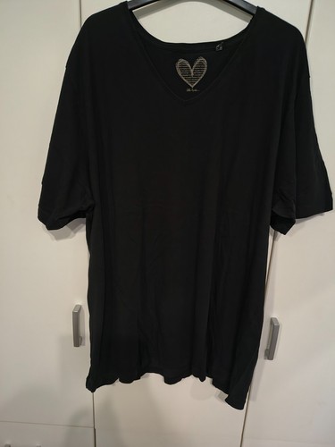 Ulla Popken t-shirt con arricciatura laterale blu notte taglia 48-50