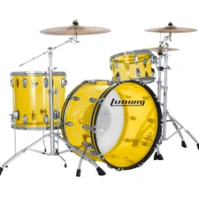 Ludwig Vistalite Pro Beat 3-piece Acoustic Drum Set Shell Pack Yellow