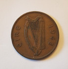 1948 Ireland penny, pre-decimal coinage, KM-11 (IR3) — photo 3