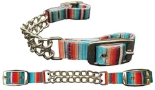 Showman Serape Southwest Print Double Chain Nylon Curb Strap