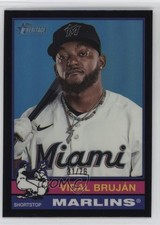 2025 Topps Heritage Chrome Black Border 31/76 Vidal Brujan Vidal Bruján #82 vs3
