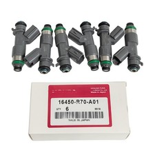 6 Oem New Fuel Injectors 16450-r70-a01 Accord Crosstour Mdx 3.0l 3.5l 3.7l V6