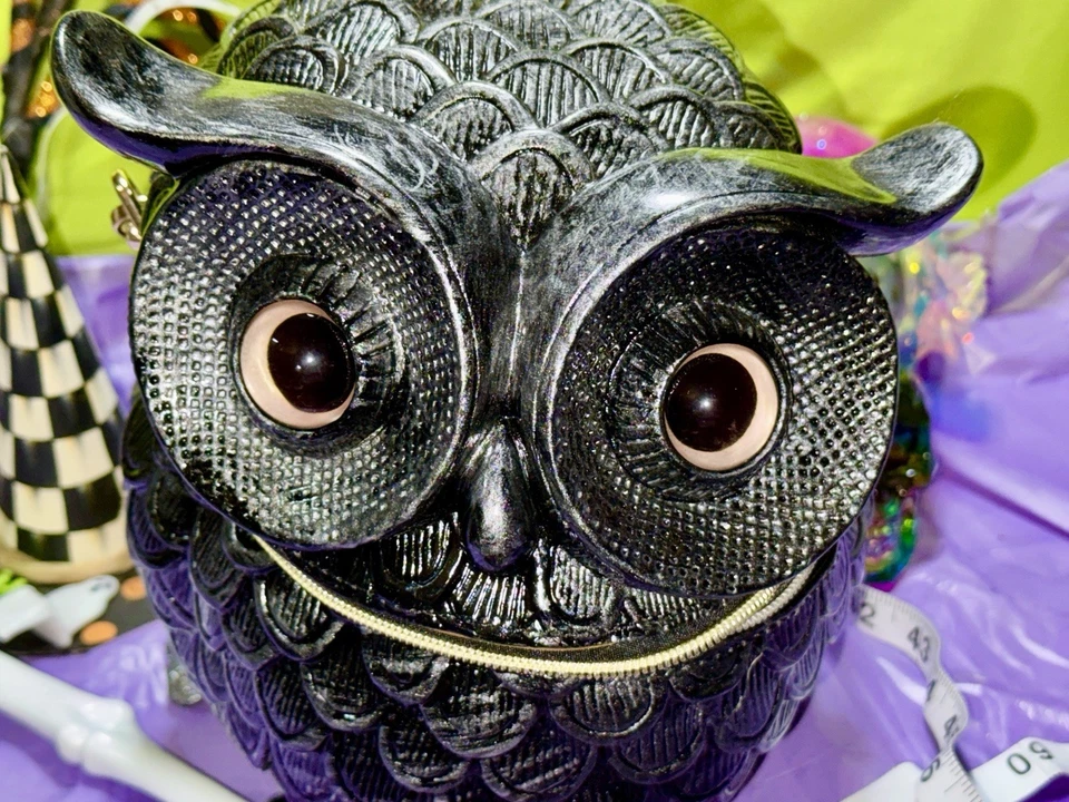 Owl Halloween Gothic Large XL Purse Handbag Crossbody Bag Spooky New W/O Tags - Image 4 of 4