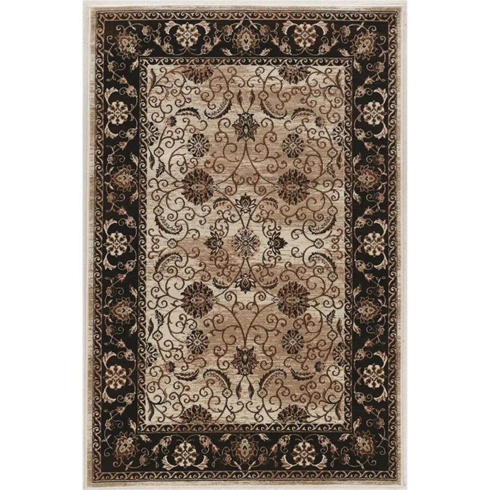 Linon Vintage Isfahan Power Loomed Microfiber Polyester 2'x3' Rug in Ivory - Image 3 of 3
