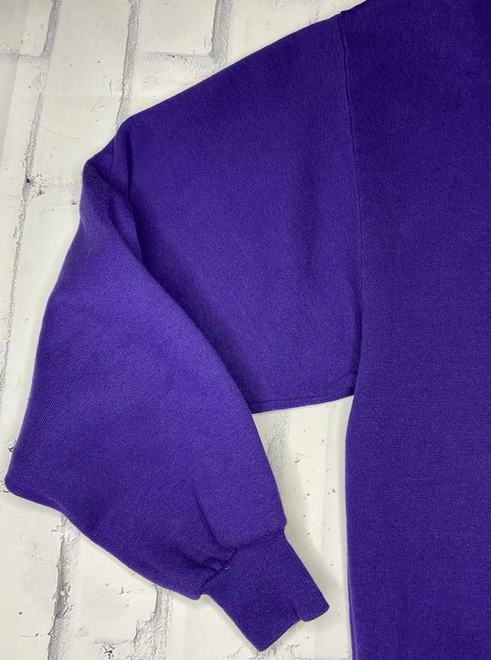 *De colección* Sudadera Jerzees Años 90 Púrpura Angel Christian Isaiah 9:6; Hecha en EE. UU.; L Foto 4 de 4