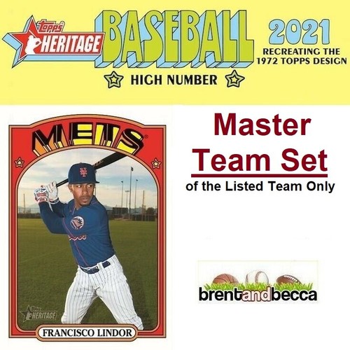 MILWAUKEE BREWERS 2021 Topps Heritage High Number MASTER TEAM SET w/ SP, Inserts